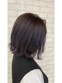 20代30代アッシュグレージュミディアムウルフ伸ばしかけ抜け感