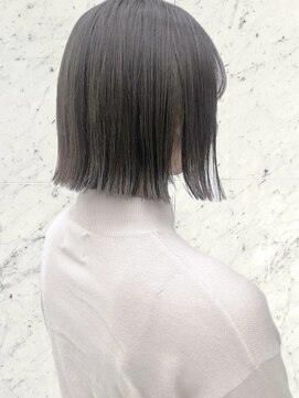 ブルー(BLUE) 切りっぱなしボブ 韓国暗髪 透明感カラー 【mt___213r】