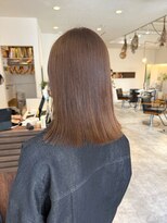 オーバルヘアー(OVAL hair)&nbsp;切りっぱなしミディアム/ミルクティーベージュ