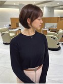 丸みがかわいいショートボブ