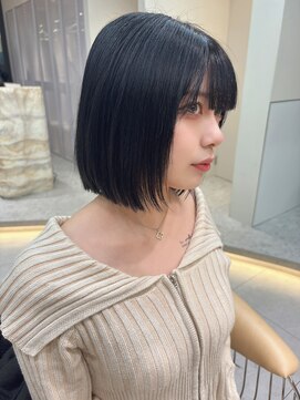 ロンドメリア 天神大名店(Lond Melia) 黒髪カタログ/オリーブグレー/小顔に見せるヘア/クラゲヘアー