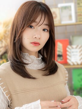 カバーヘア ブリス 北浦和(COVER HAIR bliss) シンメトリー小顔ミディアムレイヤーカットh4北浦和20代30代40代