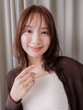 カバーヘア ブリス 北浦和(COVER HAIR bliss) 顔周りミディアムレイヤー/ハッシュカット/ココアブラウンe