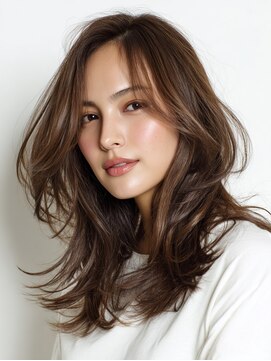 アンサ 小倉店(ANSA) 柔らかレイヤーミディ｜ナチュラル美人ヘア