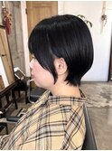 レイヤーボブハイライトカラーミルクティーベージュ
