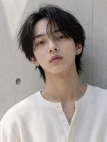 オグジュアリー 表参道(aux.)&nbsp;毛流れハンサムショートセンターパートメンズ黒髪爽やか