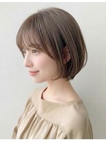 ウィールール 栄町店(WE RULE)&nbsp;艶感ショートボブ前髪あり小顔くびれヘアグレージュ