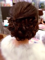 フェリシータ 緑地公園店(felicita) 結婚式,二次会にオススメ☆大胆な編みこみ♪甘辛ヘアセット