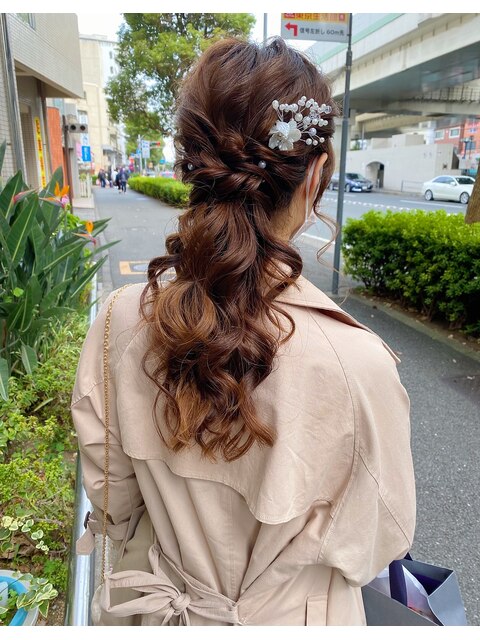 《Party hair》ゆるふわローポニー♪