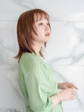 オーブ ヘアー ウィング 水沢店(AUBE HAIR wing) 【AUBE HAIR】抜け感ヘア_ミディアムウルフ