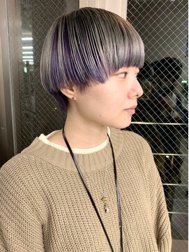 レコ 渋谷(LECO) シルバー×パープル　アンブレラカラー