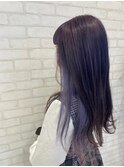 20代30代大人かわいいラベンダーインナーカラー