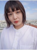 大人の雰囲気な切りっぱなしボブ(那覇　新都心)