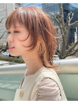 アルテペロ(arte pelo) 【arte pelo】スウィングウルフ/ベージュ/インナーカラー