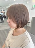 大人ラフウェーブ外ハネボブダークブラウンスウィングショート