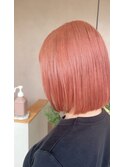 ボブ×コーラルピンク