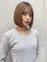 ミニボブ顔まわりカット顔まわりレイヤーストレート似合わせ