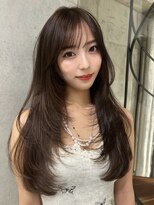 サイン 表参道(SIGN) 韓国ヘアグレージュカラーブリーチ無し髪質改善イヤリングカラー