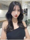 韓国ヘアくびれヘアレイヤーカット顔まわりカット