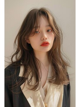 ラナ 新宿(lana) レイヤーカット/ブラウン/シースルー/【lana hair新宿】