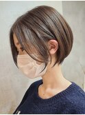 天神大名ショートボブショートカット大人ショートタッセルボブ