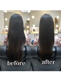髪質改善ヘアエステ　ロング　白髪染め　30代、４０代、20代