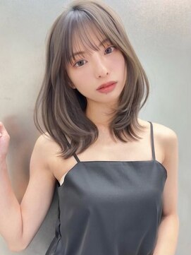 ソヨン 名駅2号店(SOYON) 大人ガーリー/小顔ミディアムレイヤーカット/オリーブグレー/s62