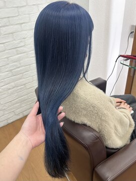 ボタン 木更津店(BOTAN) ブリーチありで作るブルーカラー