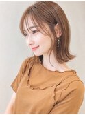 大人可愛い20代30代40代小顔ミディアムレイヤーボブショートボブ