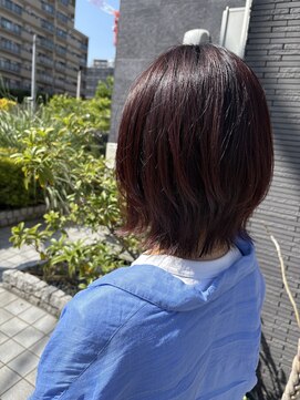 パザパ(pas a pas) cherry red × brown × layer style