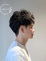 パーチ(perch)&nbsp;ナチュラル刈り上げ×アップバングメンズショート