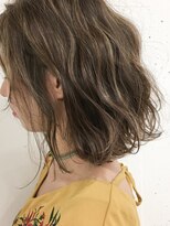 ブルーフェーセス 表参道(blue faces)&nbsp;『bluefaces』グレージュ&ハイライトボブ