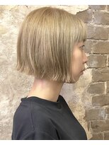 マギーヘア(magiy hair)&nbsp;ミルクティー切りっぱなしボブ［magiyhair西部笑］