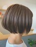 【再来】【ショート限定】カット白髪ぼかしハイライト+3STEPトリートメント
