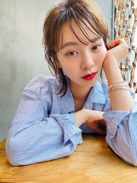 エース (ACE) ACE横浜 シースルーバング×透明感ブラウン