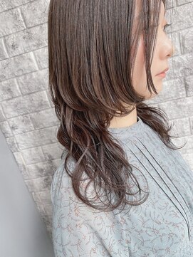 リアイス(Re:ICE) ミニウルフ/くすみブルー/流れるレイヤー/インナーハイライト