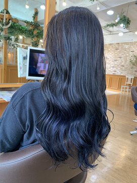 シャンティ 琴似店(Shanti) ハイライト×ブルーブラック【松下和正】