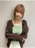 シルキーベージュ×グレージュカラー【髪質改善/縮毛矯正】