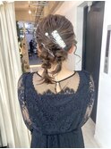 【杏実】ボブのツインポニー　ボブアレンジ　結婚式アレンジ