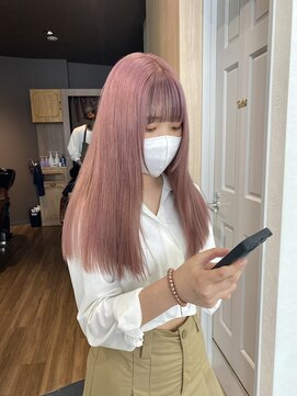 アジールヘア 赤羽駅南口店(agir hair) ピンクカラーピンクベージュ前髪インナーホワイトピンク赤羽