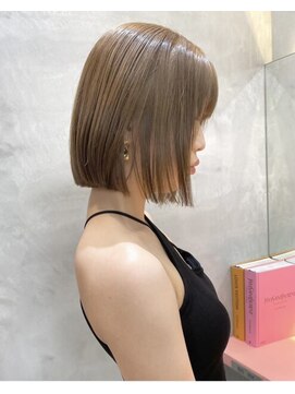 プアメリア 名古屋(Puamelia) トリートメント ブリーチなしダブルカラー 前髪縮毛矯正