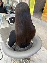 ロンドルーチェ 心斎橋(Lond luce)&nbsp;ダークアッシュ/ミディアムレイヤーカット［髪質改善/縮毛矯正］