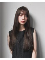 レイヤーカット/ブリーチなしWカラーグレージュ