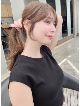 ロンド リリー 銀座(Lond Lily) 髪質改善ロング/レイヤーカット/韓国/グレージュ/前髪[銀座]