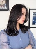 暗髪韓国レイヤー/艶髪透明感