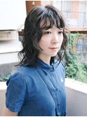 【macana指名】ミディアムレイヤーパーマ登戸ウルフボブ
