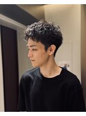 刈り上げ過ぎないピンパーマナチュラルショート