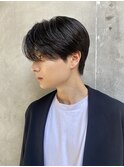 毛流れニュアンスパーマセンターパートツーブロック名古屋栄