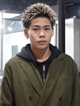 ラベル 渋谷(LAVEL) スパイキーショート/ブロンド/ブリーチカラー/抜きっぱなし