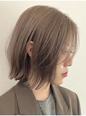 渋谷タッセルボブミルクティーベージュヘーゼルベージュカラー
